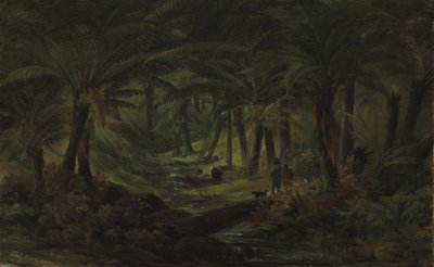 Fern Gully with Aboriginal Family by Thomas Clark